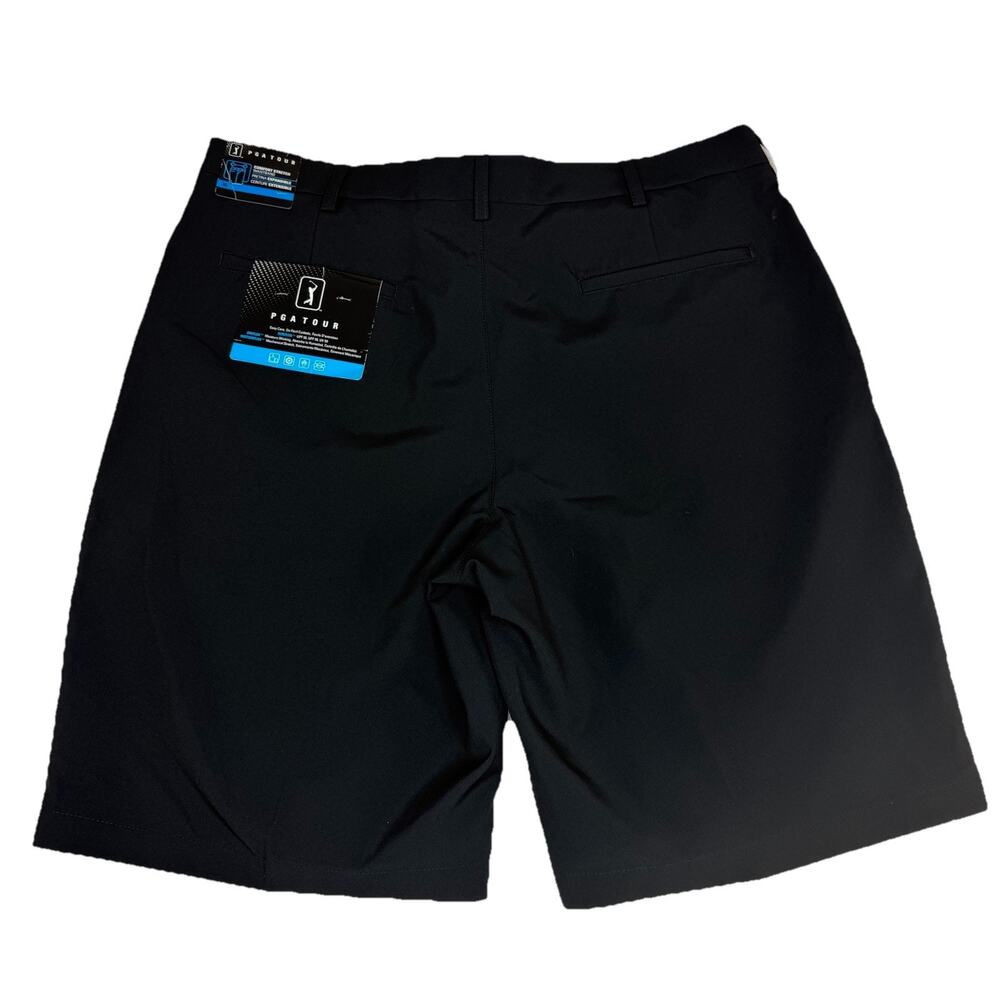 PGA TOUR Mens 36 Black‎ Golf Shorts Comfort Waist UPF 50 Moisture Wicking NEW